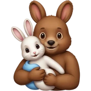 Oso y coneja amor sticker