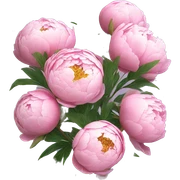 peonies ￼ sticker
