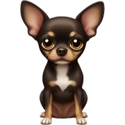 Dark Brown Chihuahua cute  sticker