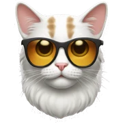 Cat with sunglasses sticker