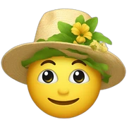 flower in hat sticker