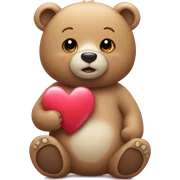 Bear with heart sticker