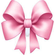 Baby pink bow sticker