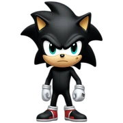 sonic wearing all black sticker