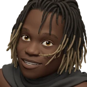 smiling boy with dreadlocks sticker