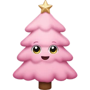 Cute light pink kerstboom  sticker
