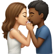 Cute couple kissing sticker