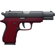 Wine red gun sticker