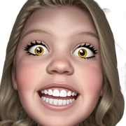 blonde girl with sharp teeth sticker