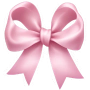 light pink ribbon bow sticker