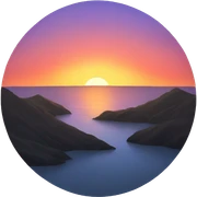 sunset sticker