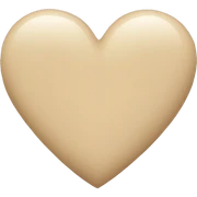 Beige heart  sticker