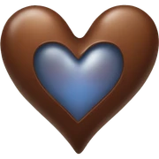  corazón marron sticker
