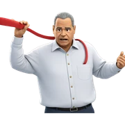 elderly man in collared shirt sticker