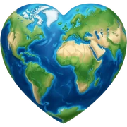 heart-shaped Earth sticker