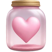 pastel pink heart inside a glass jar sticker