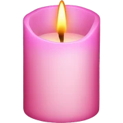 Pink candle sticker