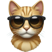 Cat with sunglasses sticker