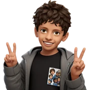 smiling boy in jacket sticker