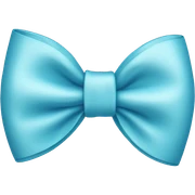 light blue bow sticker