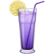 Lavender lemonade in tall rubbed glass  sticker