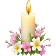 Spring candle with flowers  sticker