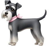 Schnauzer ballerina sticker