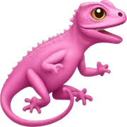 A pink lizard sticker
