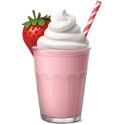 Strawberry milkshake sticker