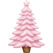 pastel pink christmas tree sticker
