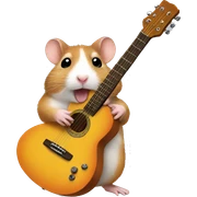Guitar hamster  sticker