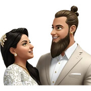 formal couple with jewelry sticker