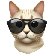 Cat with sunglasses sticker