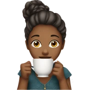 Girl sipping tea sticker