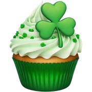 green st. patrick's day cupcake sticker