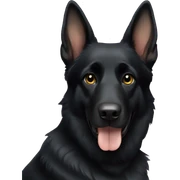 black german shepherd  sticker