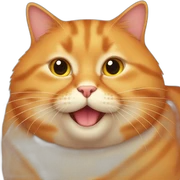 fat orange cat sticker