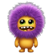 fuzzy little monster sticker