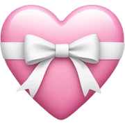 pink heart with white bow sticker