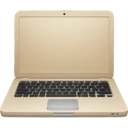 beige laptop sticker