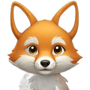 Withe fox sticker