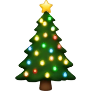 Christmas tree with lights  sticker