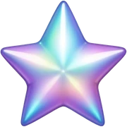 Iridescent pearl star  sticker