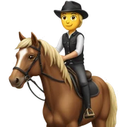 Horse riding sticker