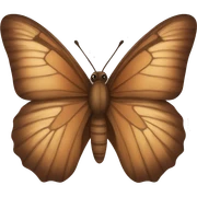 Brown butterfly sticker