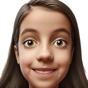 smiling girl portrait looking at viewer sticker