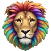 Trippy lion sticker