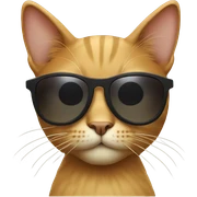 Cat with sunglasses sticker