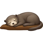 Sleep otter sticker