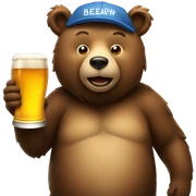 bear and beer sticker